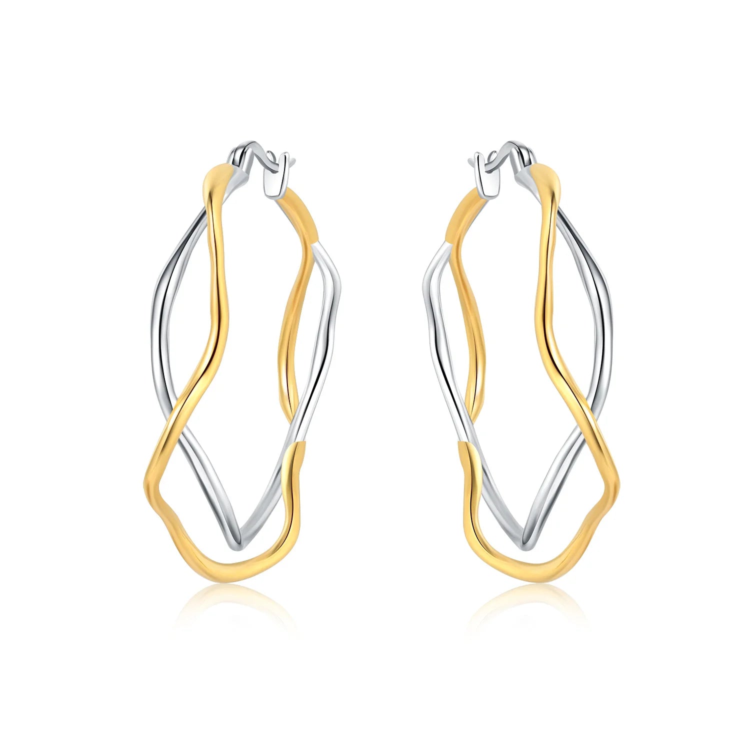 Lumineer Multi-Layer Sterling Hoops