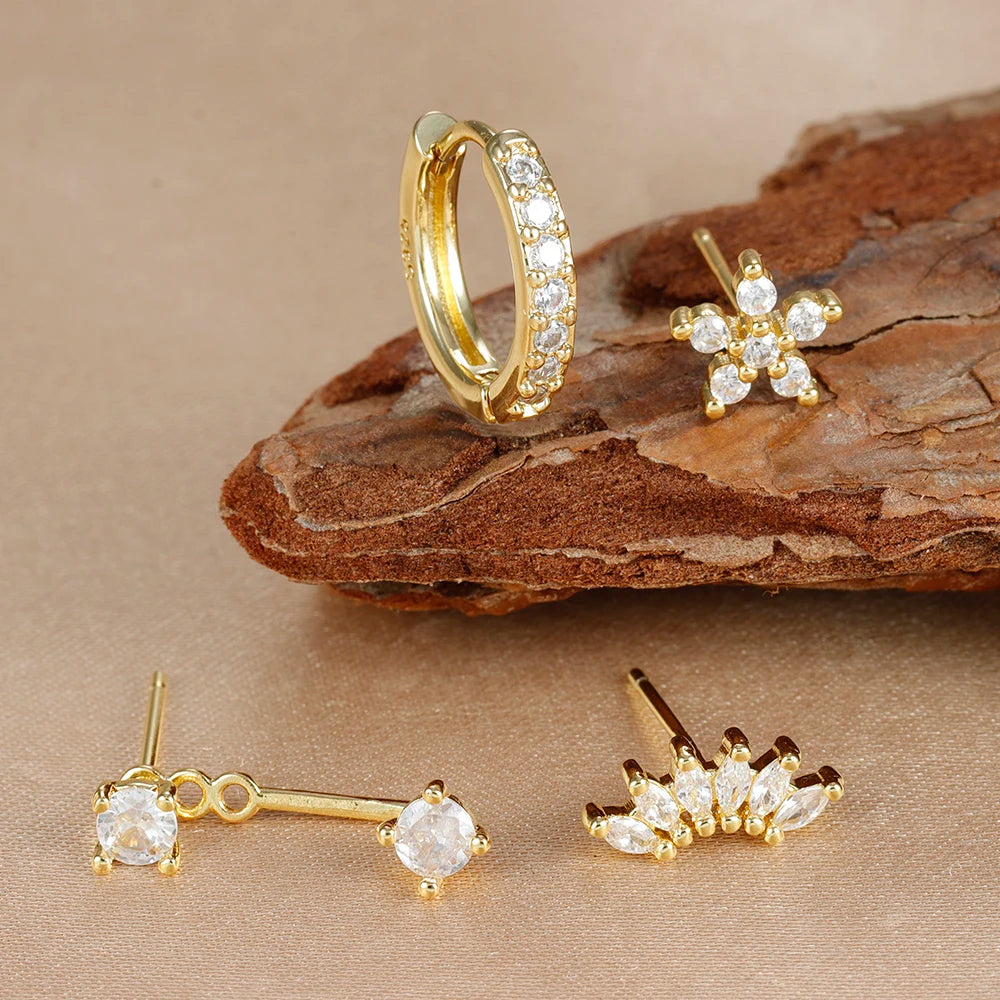 Fleuré Gold Huggies Set.