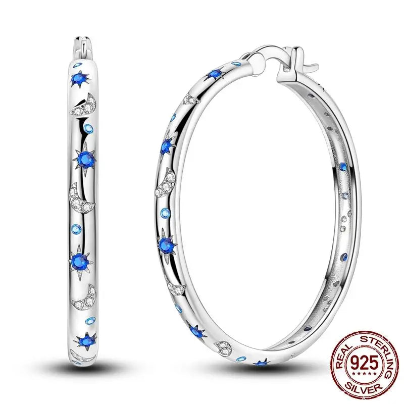 LunaGlow Sterling Hoops