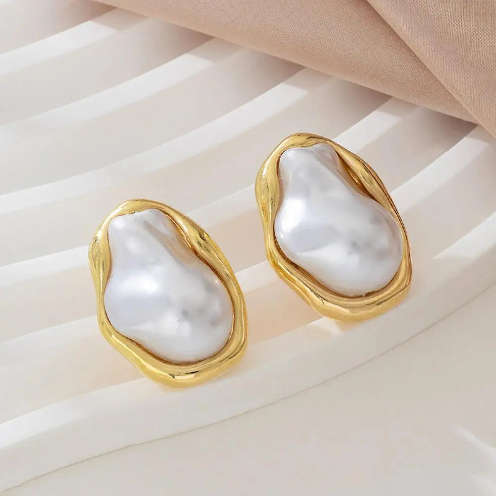 Aurielle Baroque Pearl Studs