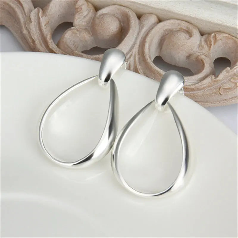 Elegance Drop Sterling Silver Earrings