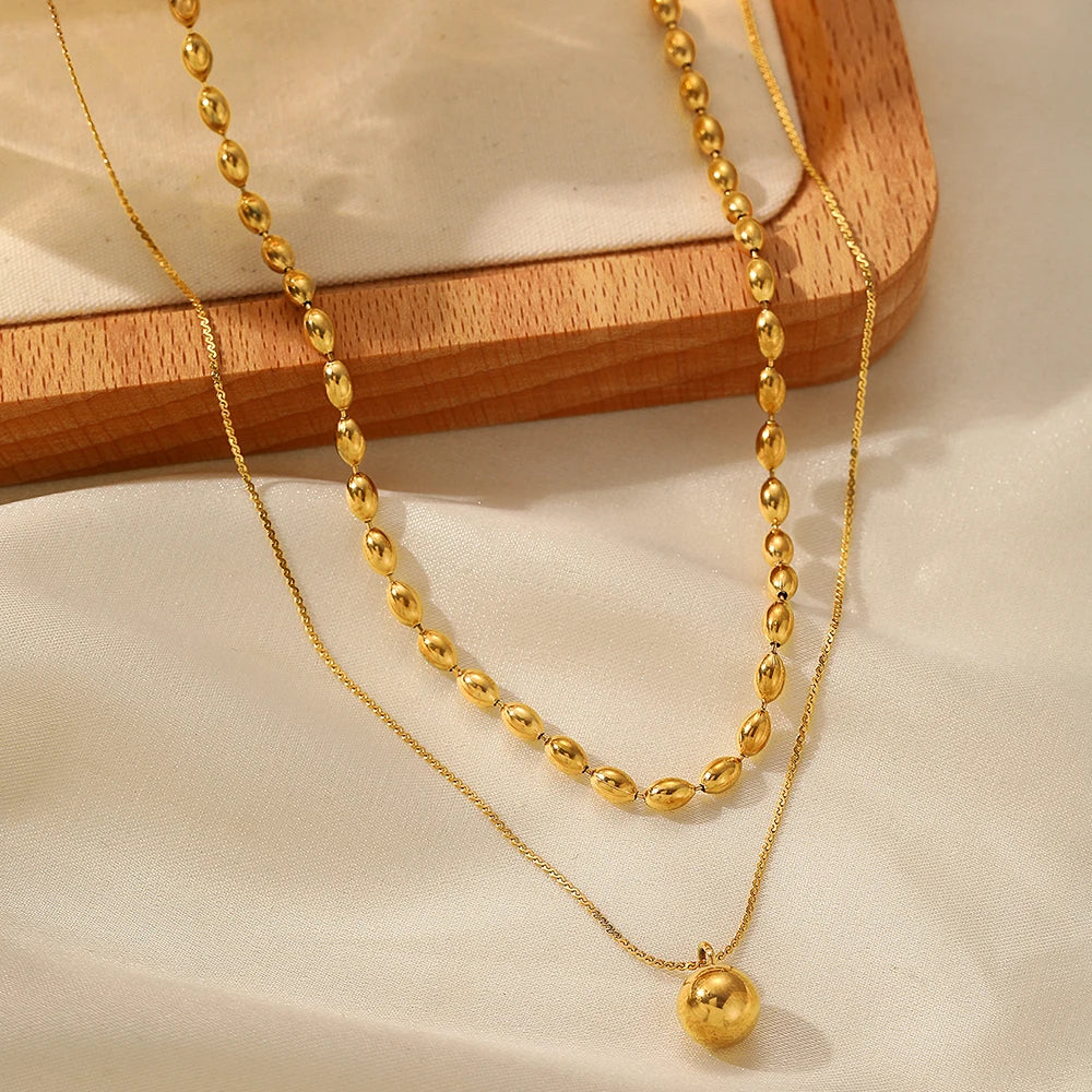 Élan Double Sphere Necklace