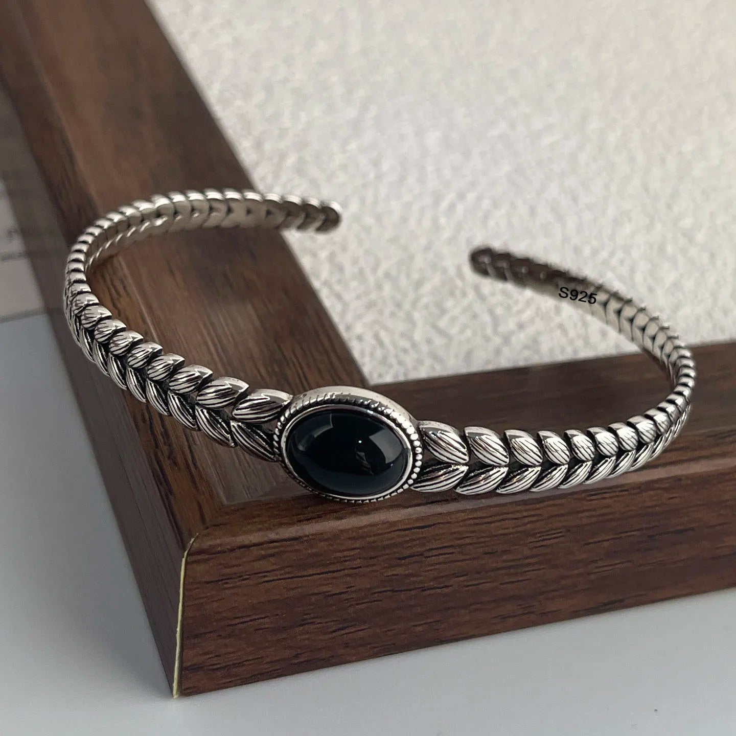 EternaBloom Vintage Silver Bracelet