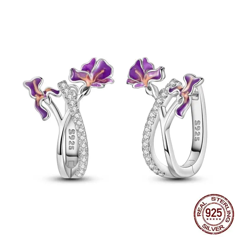 LunaGlow Sterling Hoops