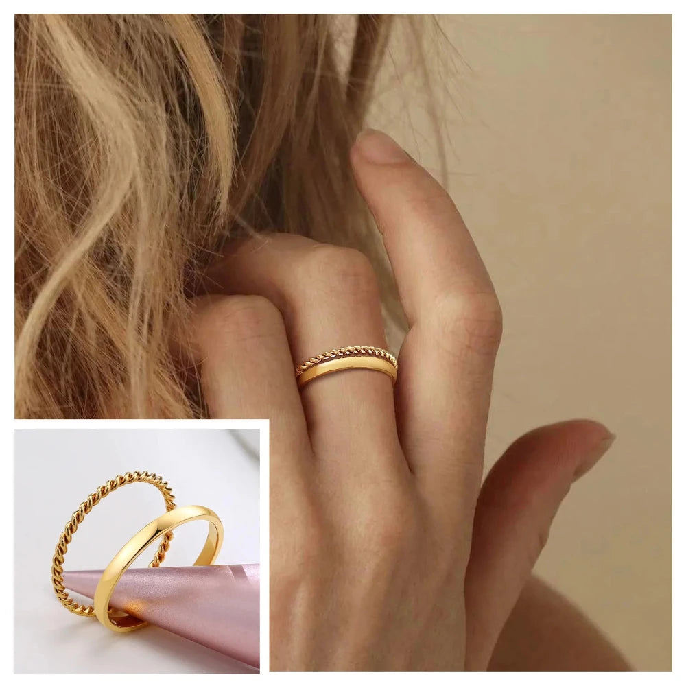 Golden Twist™ Stackable Ring