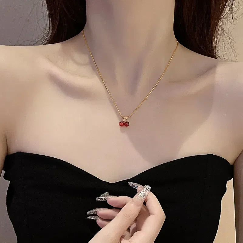 Lunessa Scarlet Cherry Necklace
