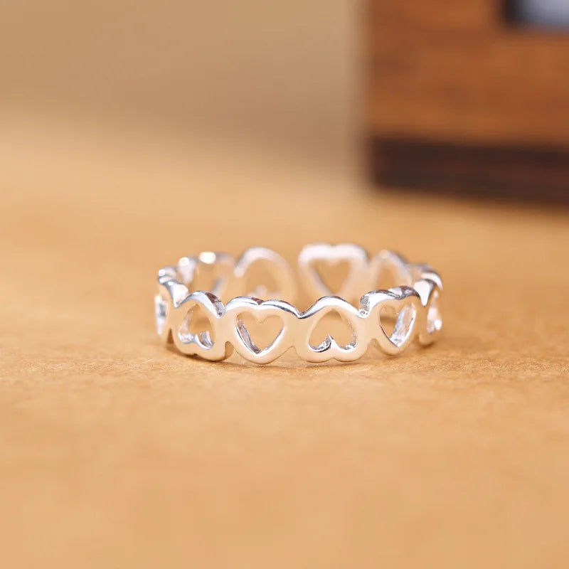Amora 925 Sterling Silver Heart Ring