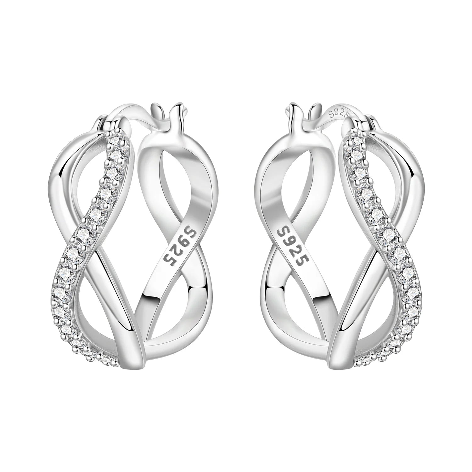 Lumineer Multi-Layer Sterling Hoops