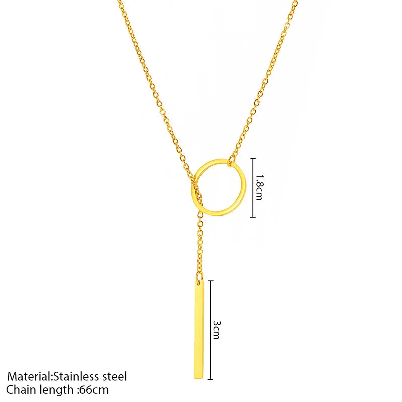 Golden Linea Y Necklace