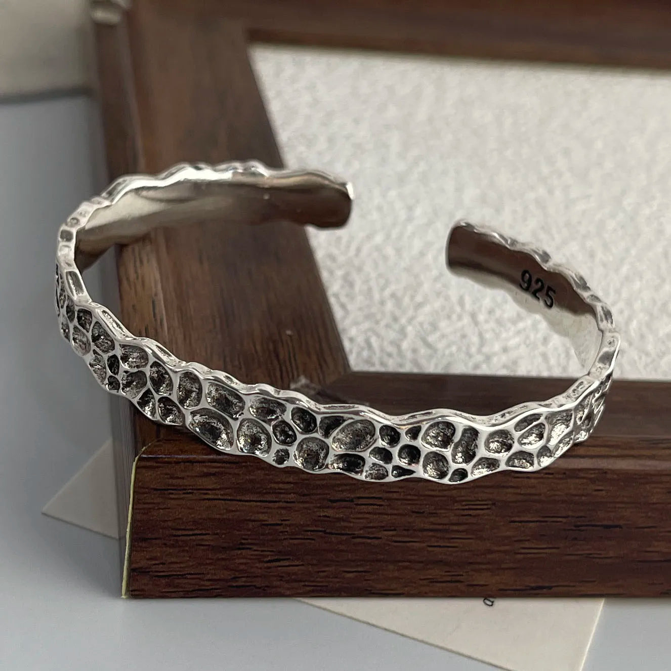 EternaBloom Vintage Silver Bracelet