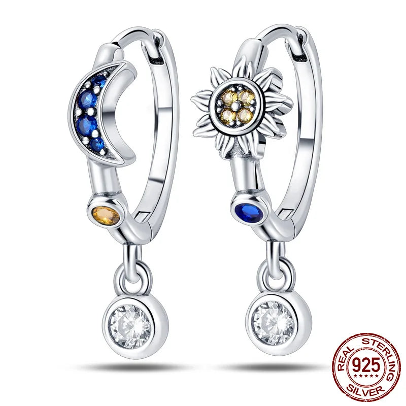 LunaGlow Sterling Hoops