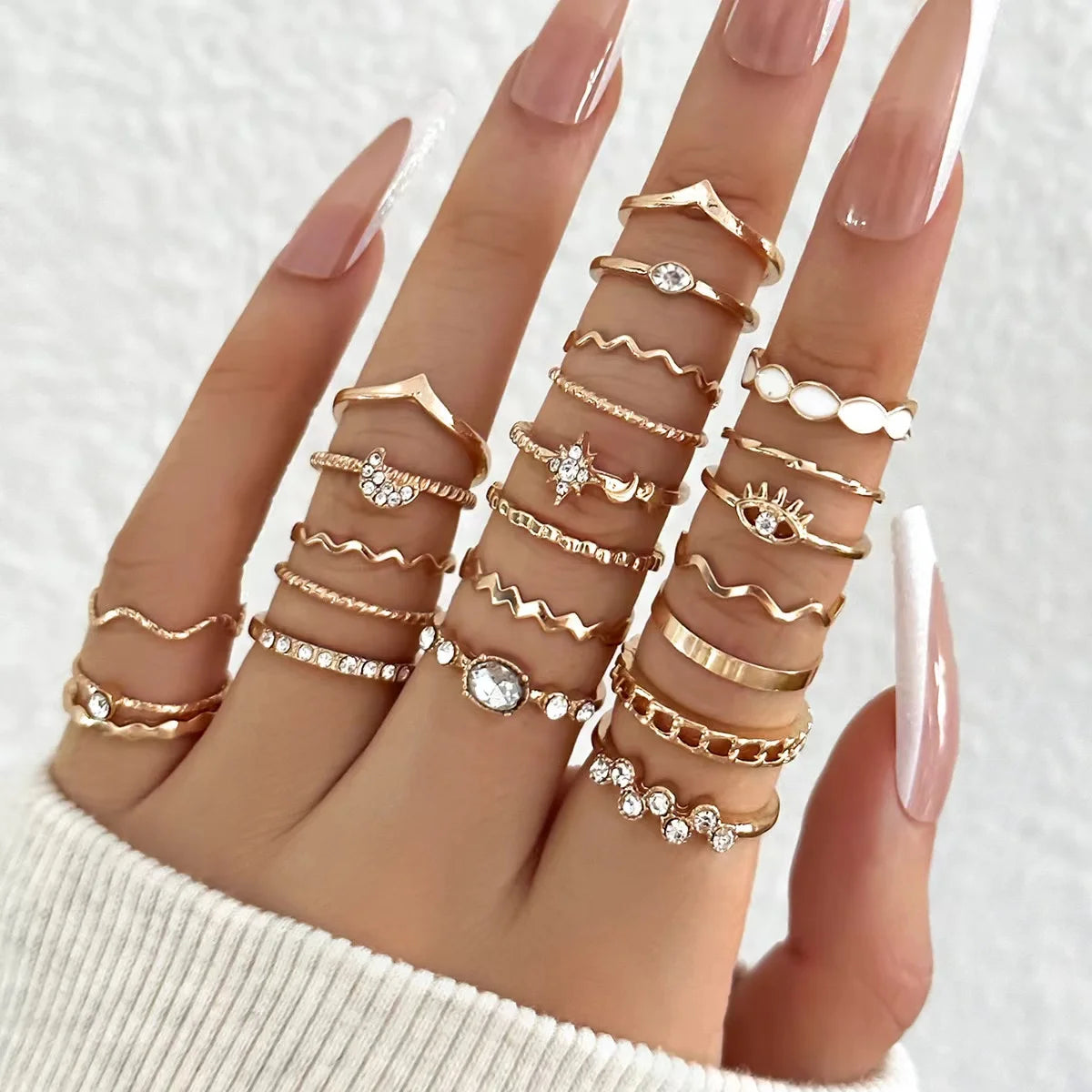 Wave Luxe 23-Ring Set