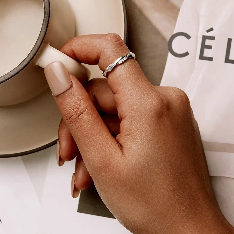 Gilded Spiral Spark Ring