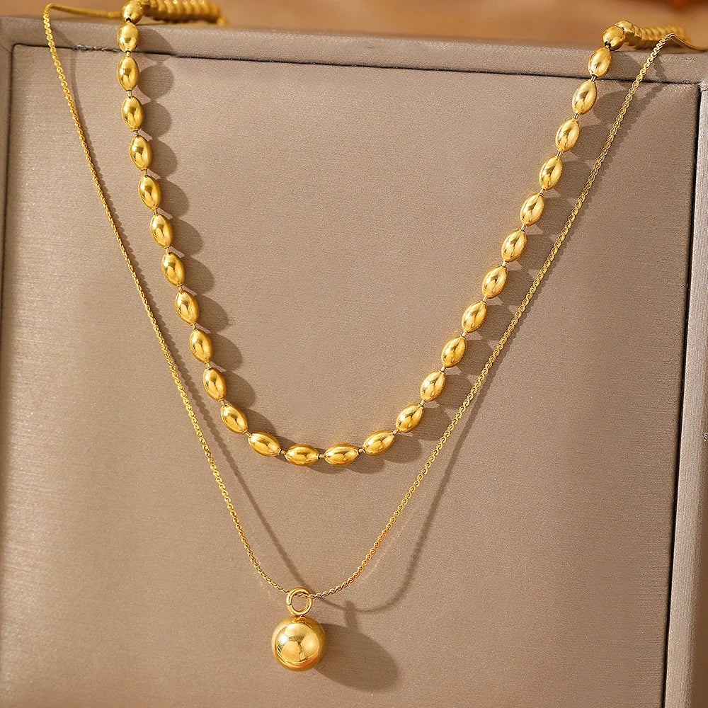 Élan Double Sphere Necklace