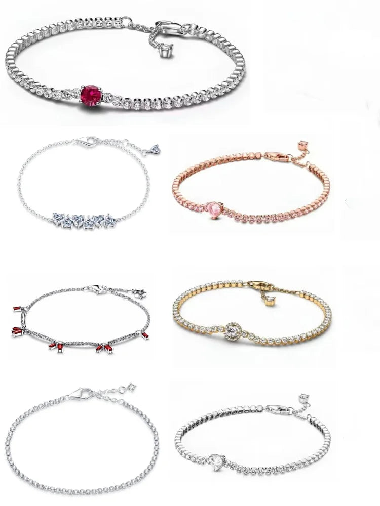 Valentina Pink & Red Heart Bracelet