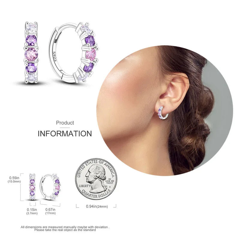 Cosmic Heart & Star Silver Hoops Collection