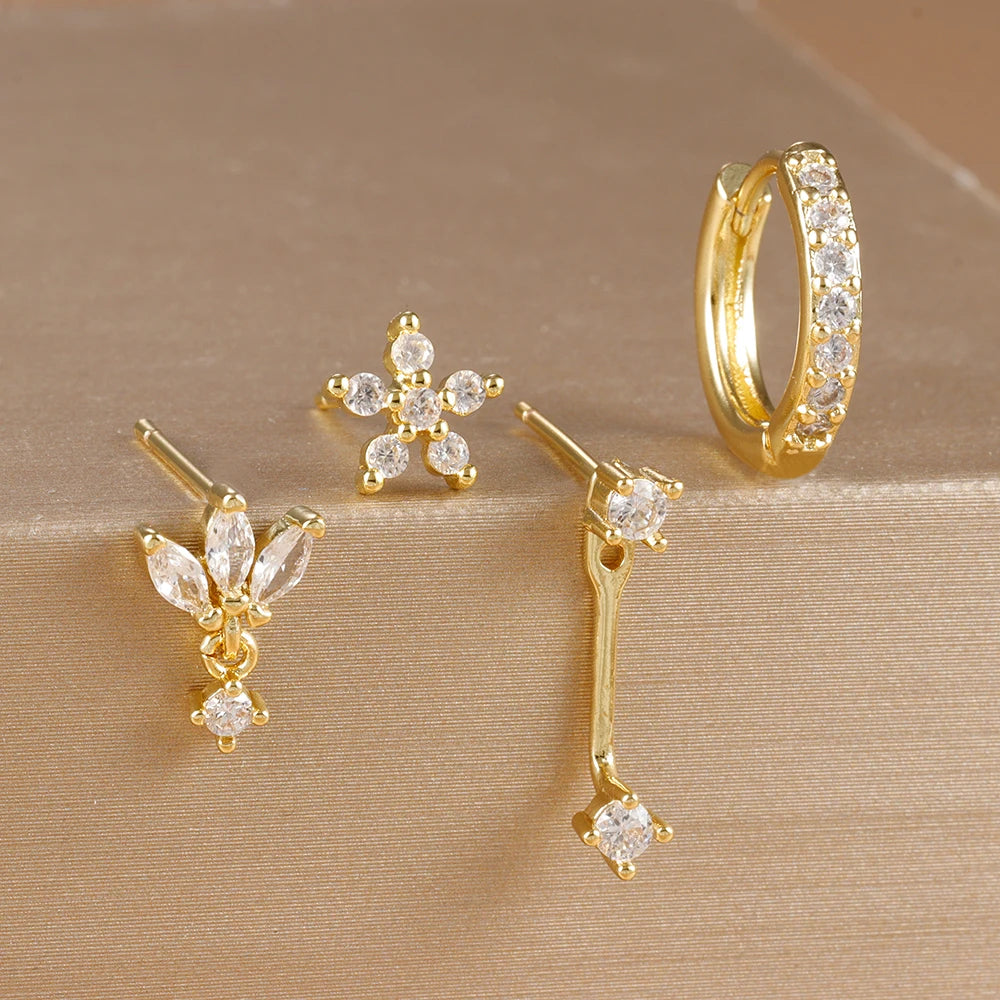 Fleuré Gold Huggies Set.