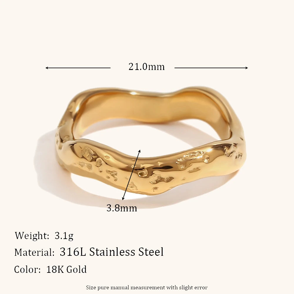 Golden Ripple™ PVD Ring
