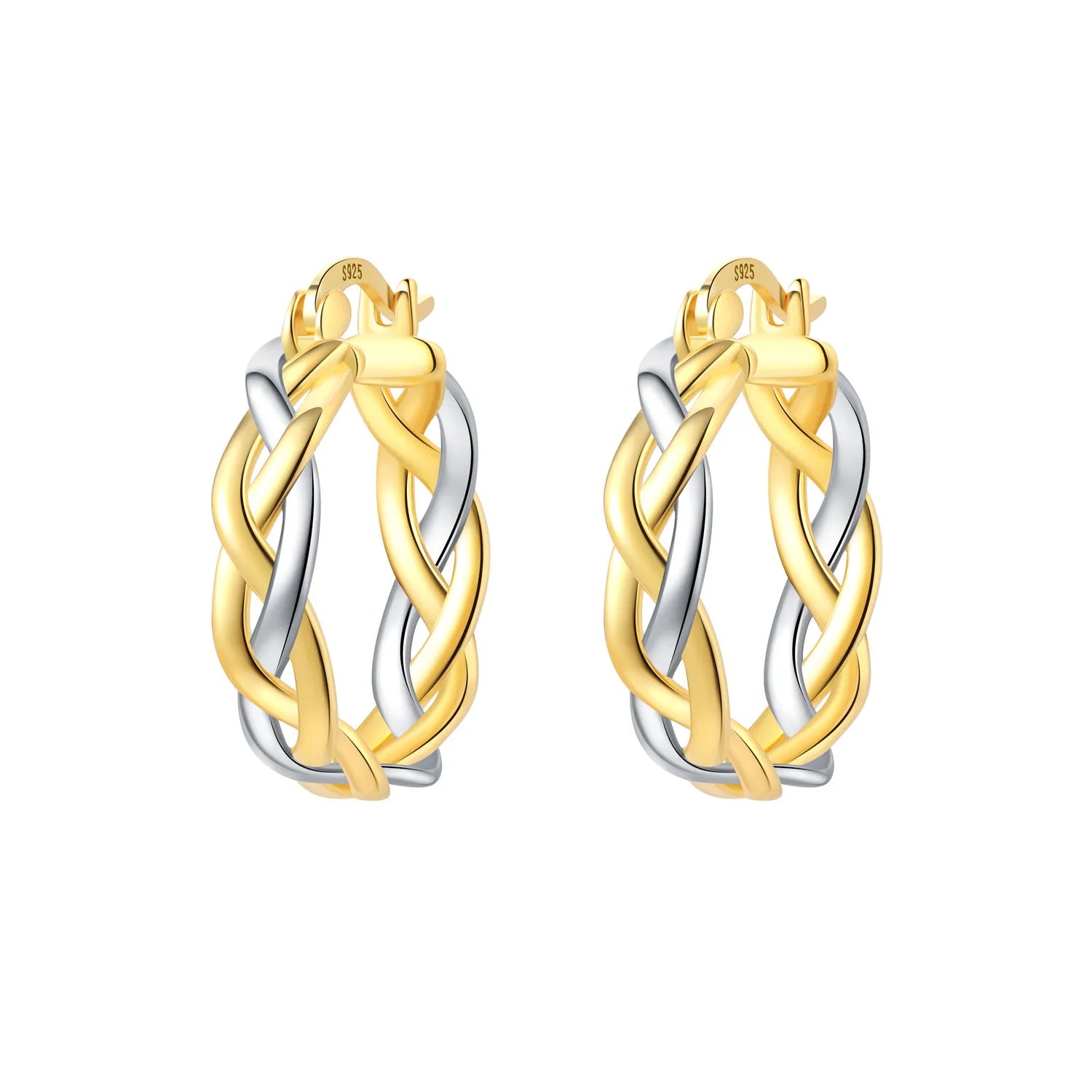 Lumineer Multi-Layer Sterling Hoops