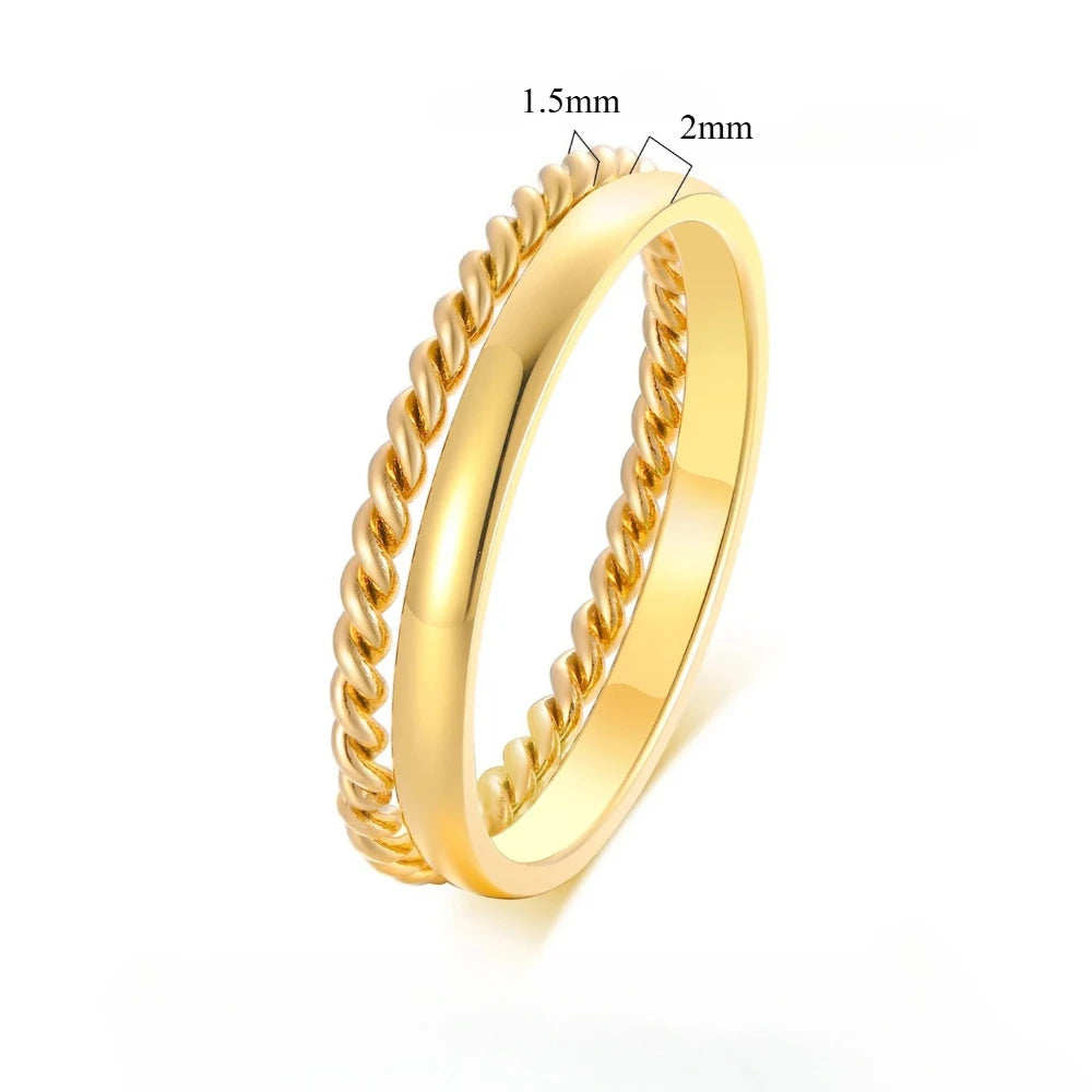 Golden Twist™ Stackable Ring