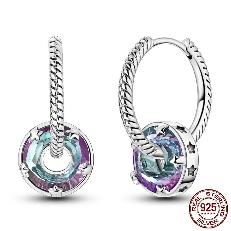 LunaGlow Sterling Hoops