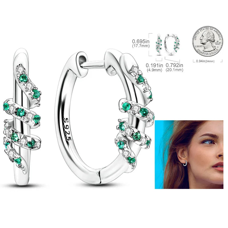 Cosmic Heart & Star Silver Hoops Collection