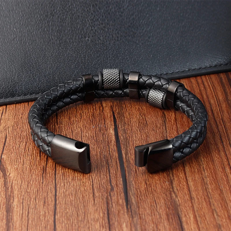 MagnoBraided Leather Bracelet