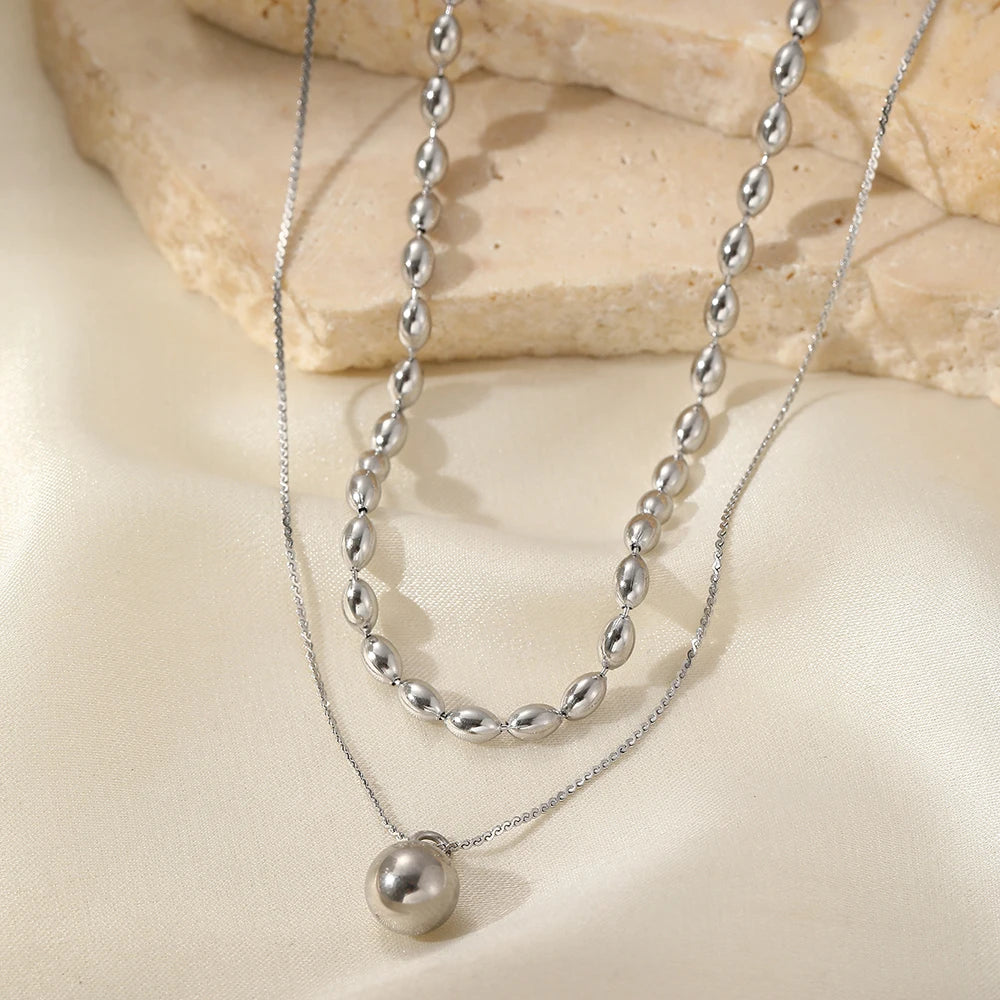 Élan Double Sphere Necklace