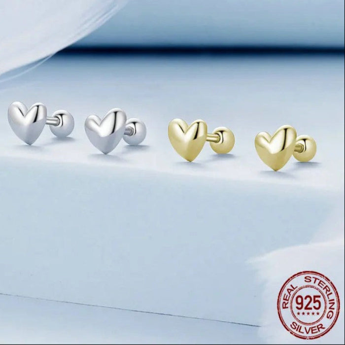 BAMOER Mini Heart Gleam Earrings