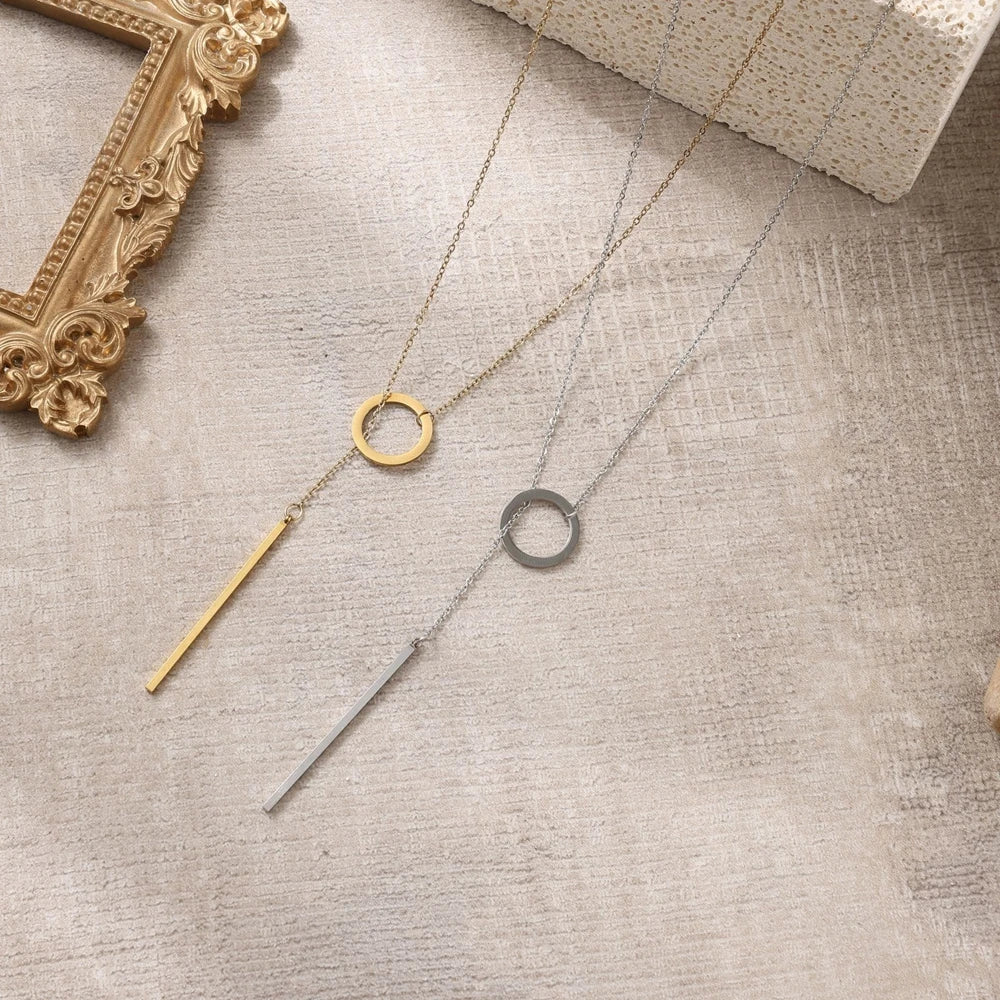 Golden Linea Y Necklace