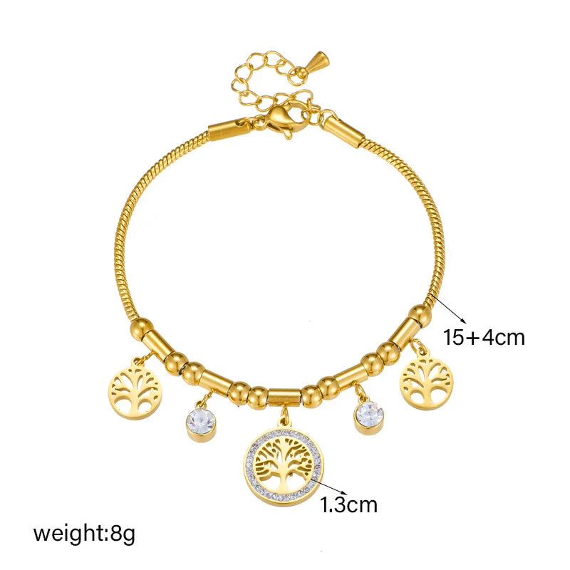 Vitalis Tree Gold Bangle