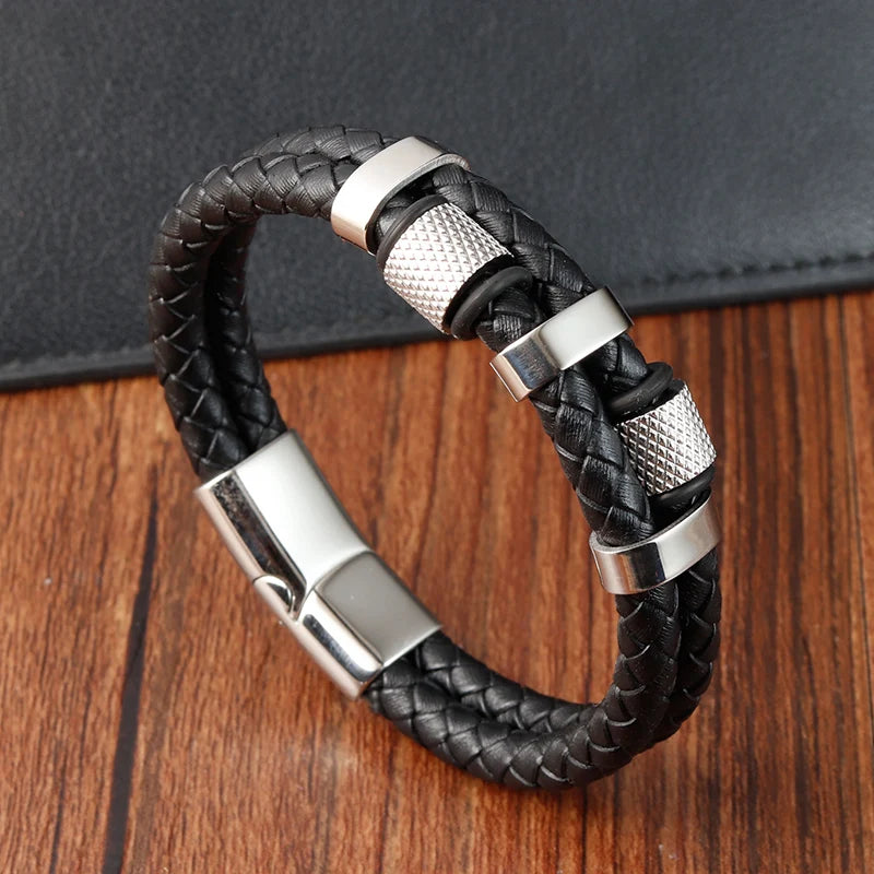 MagnoBraided Leather Bracelet