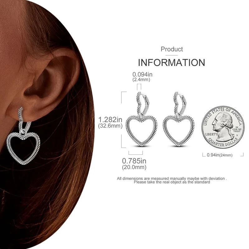 Cosmic Heart & Star Silver Hoops Collection