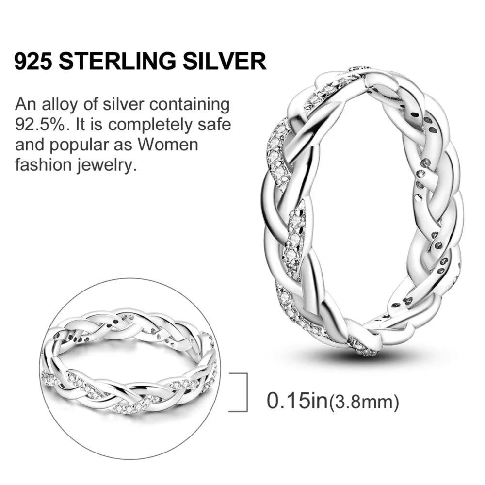 Orstarry Woven Elegance Ring