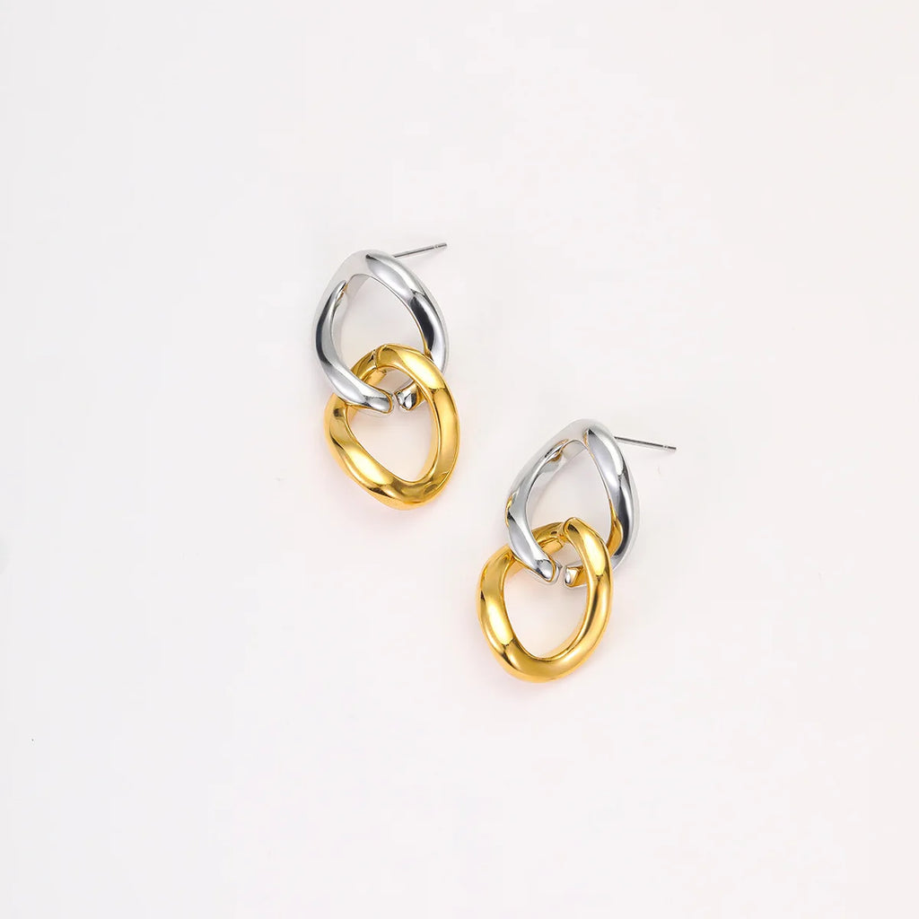 Ars Two-Tone Grace Studs