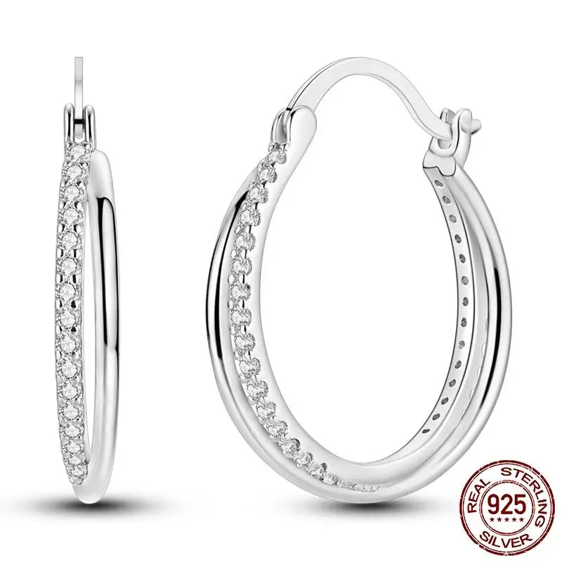 LunaGlow Sterling Hoops