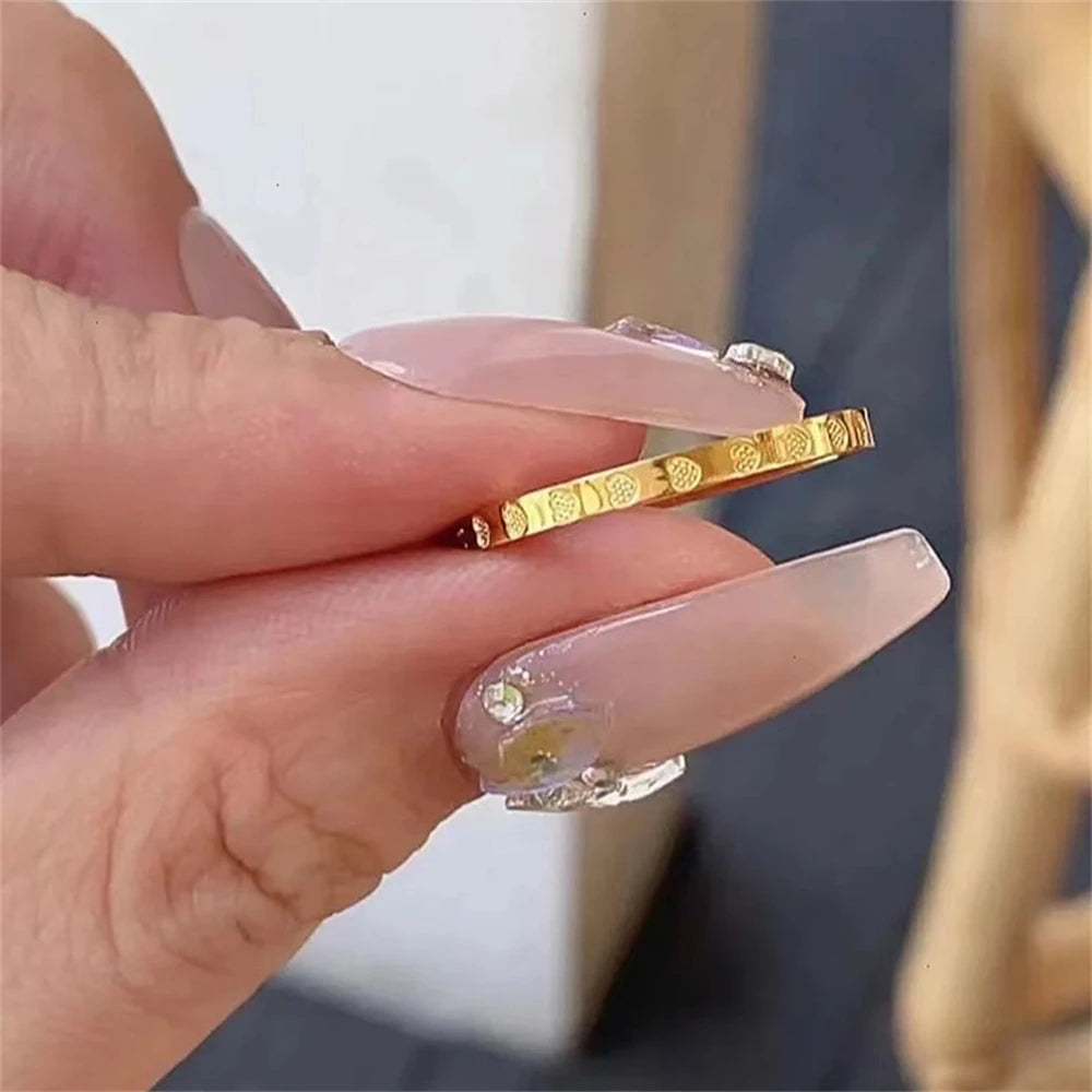 Golden Whisper Heart Ring