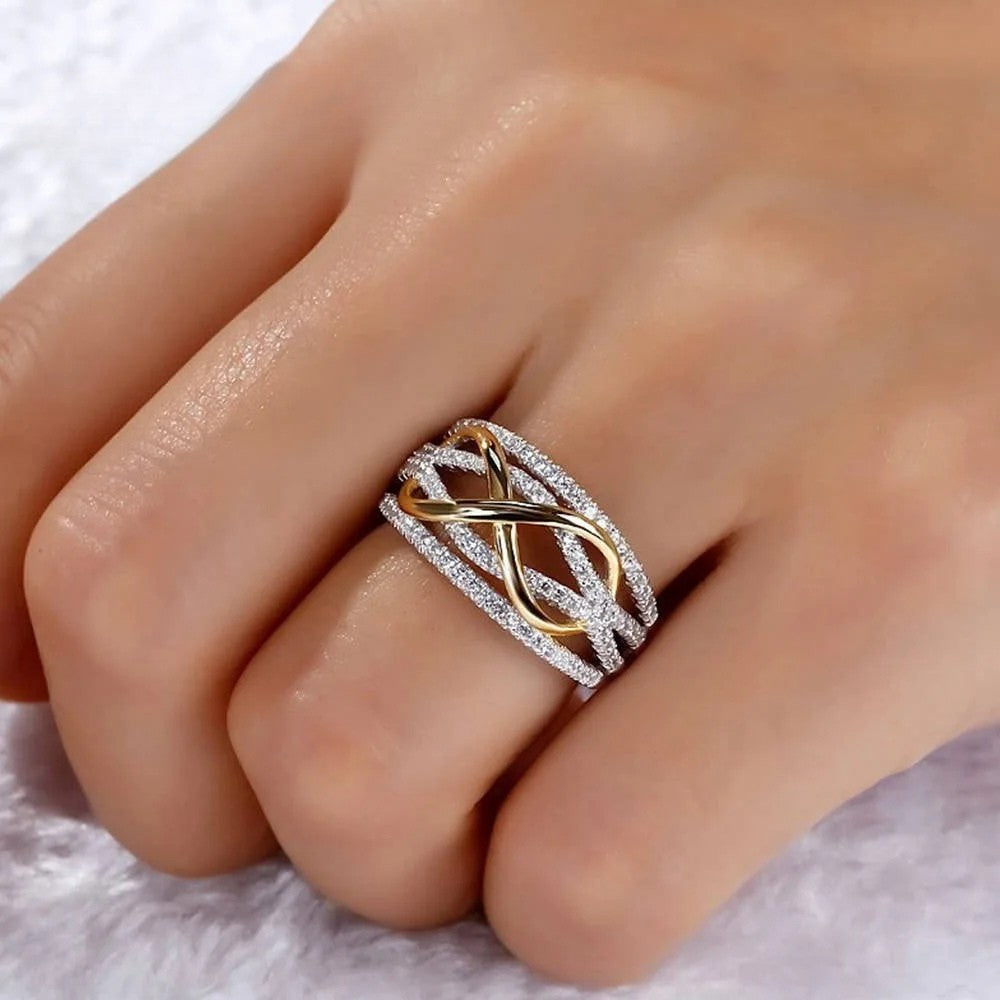 Eterna Pavé™ Silver Gold Ring