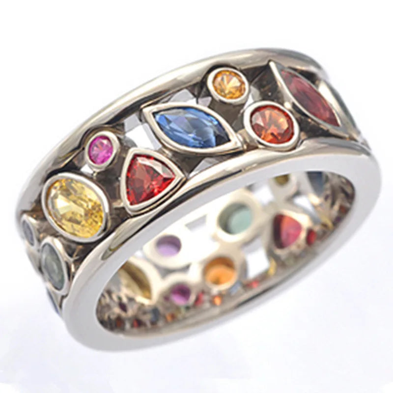 Slim Balance Crystal Ring