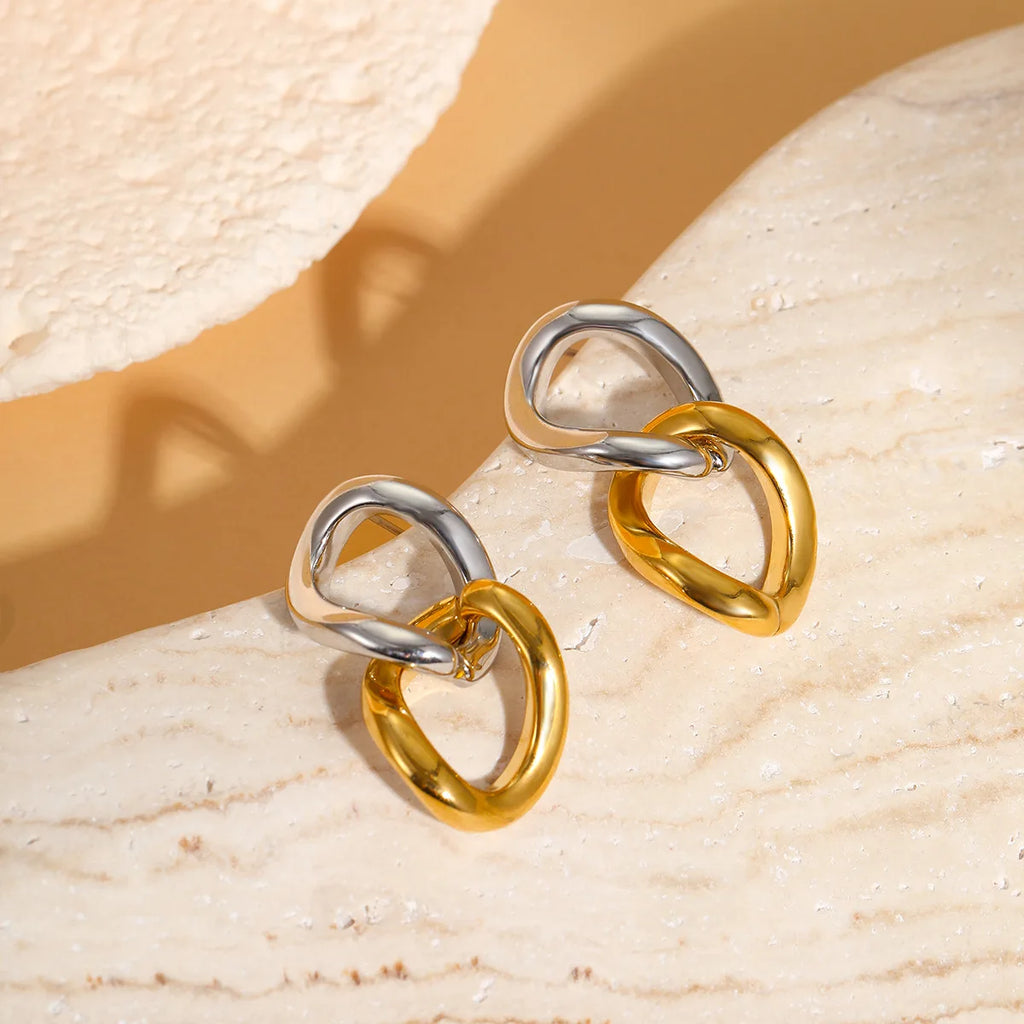 Ars Two-Tone Grace Studs