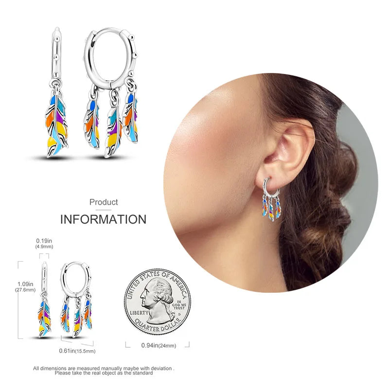 Cosmic Heart & Star Silver Hoops Collection