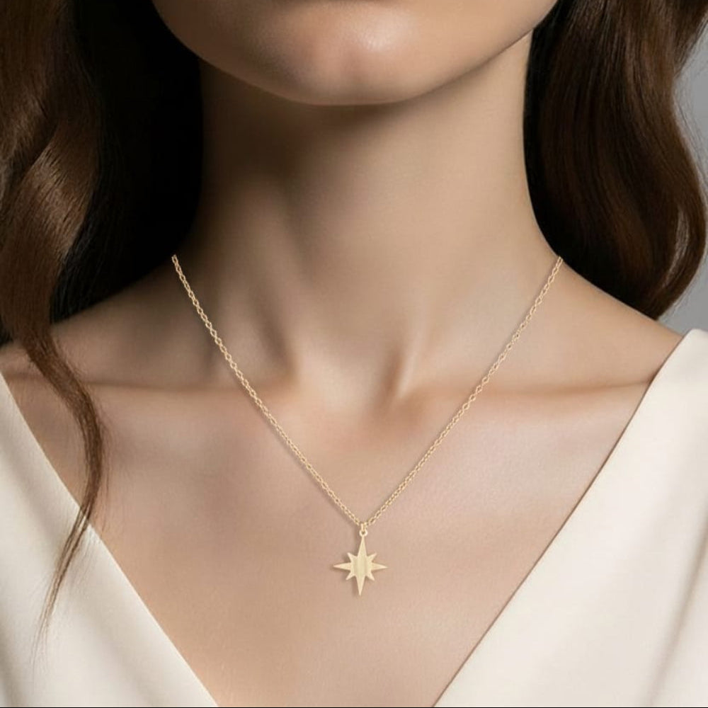 Celeste Eight-Point Star Necklace